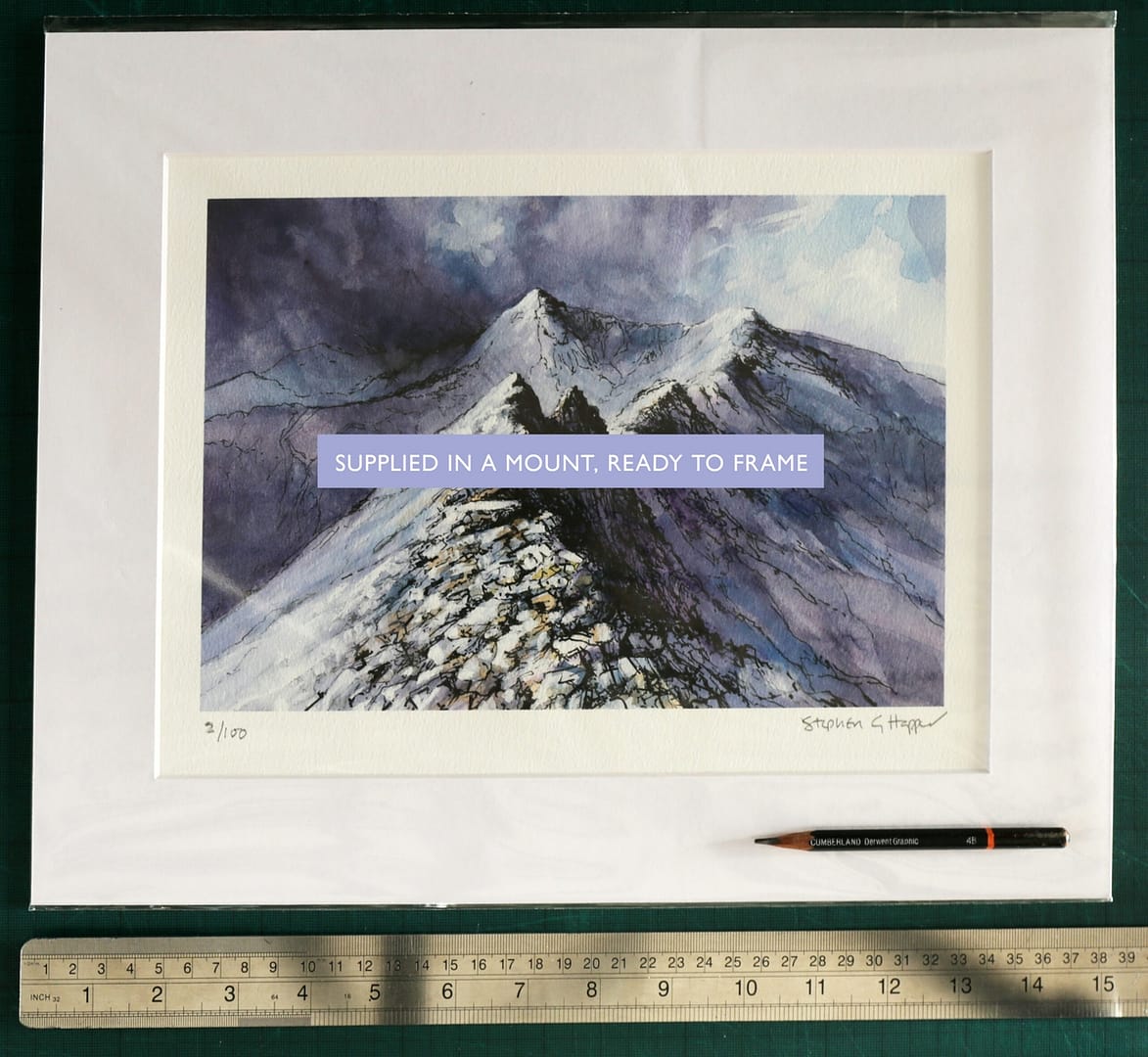 Image showing the Crib Goch print mounted