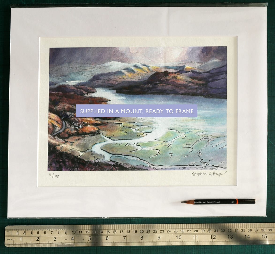 Art print of Mawddach estuary in mount by Hopper