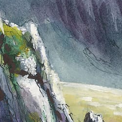 Carnedd Dafydd watercolour detail