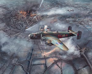 Halifax Bomber painting