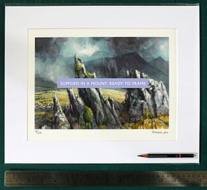 Art print of Carnedd Dafydd in mount by Hopper