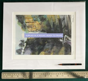 Art print of Pistyll Rhaeadr in mount by Hopper