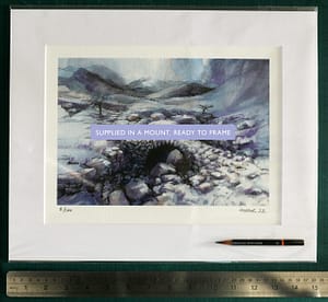 Mounted print of the Roman Steps, Rhinog Fawr