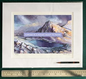 Watercolour of Tryfan, Ogwen Valley, Snowdonia, Wales