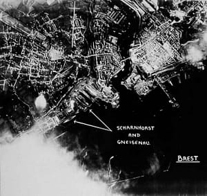 RAF Vickers Wellington 99 Sqn - reference image of Brest harbour 1941