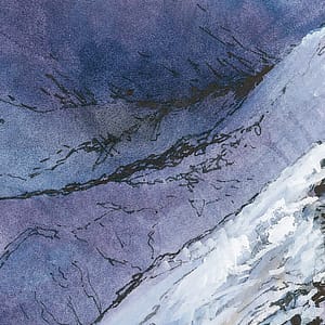 Crib Goch watercolour detail