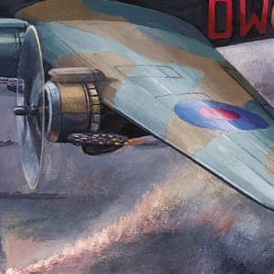 Detail of RCAF Halifax 426 Sqn giclée print
