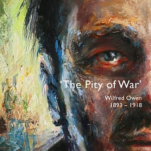 Original OIL PAINTING by Stephen Hopper of WW1 poet Wilfred Owen