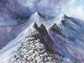 Snowdonia art print Crib Goch