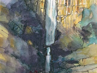 Art print of Pistyll Rhaeadr by Hopper