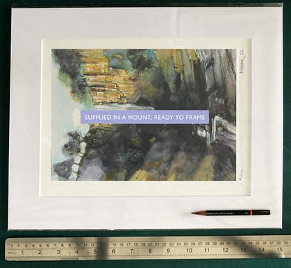 Art print of Pistyll Rhaeadr in mount by Hopper