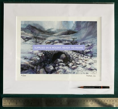 Mounted print of the Roman Steps, Rhinog Fawr