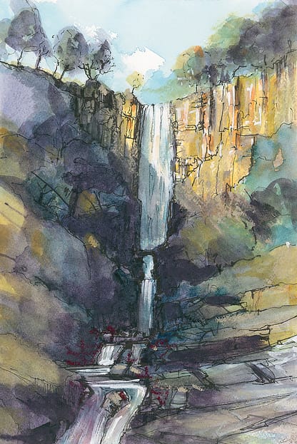 Art print of Pistyll Rhaeadr by Hopper
