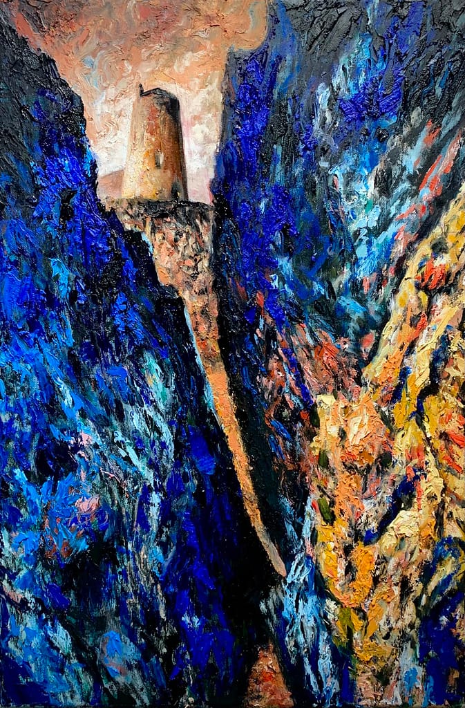 Abstract expressionism – 'Sea Watching of The Monotonous Light' – Landscape oil painting