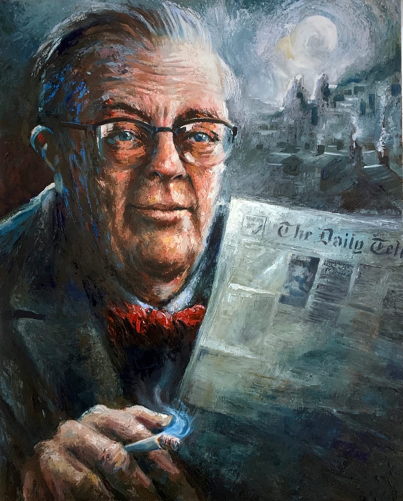 Caradog Prichard 1904-2000 Poet, author and journalist (sub-editor Daily Telegraph). 'One Moonlit Night' (Un Nos Ola Leuad). Oil on canvas